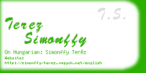 terez simonffy business card