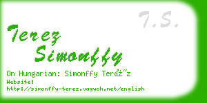 terez simonffy business card